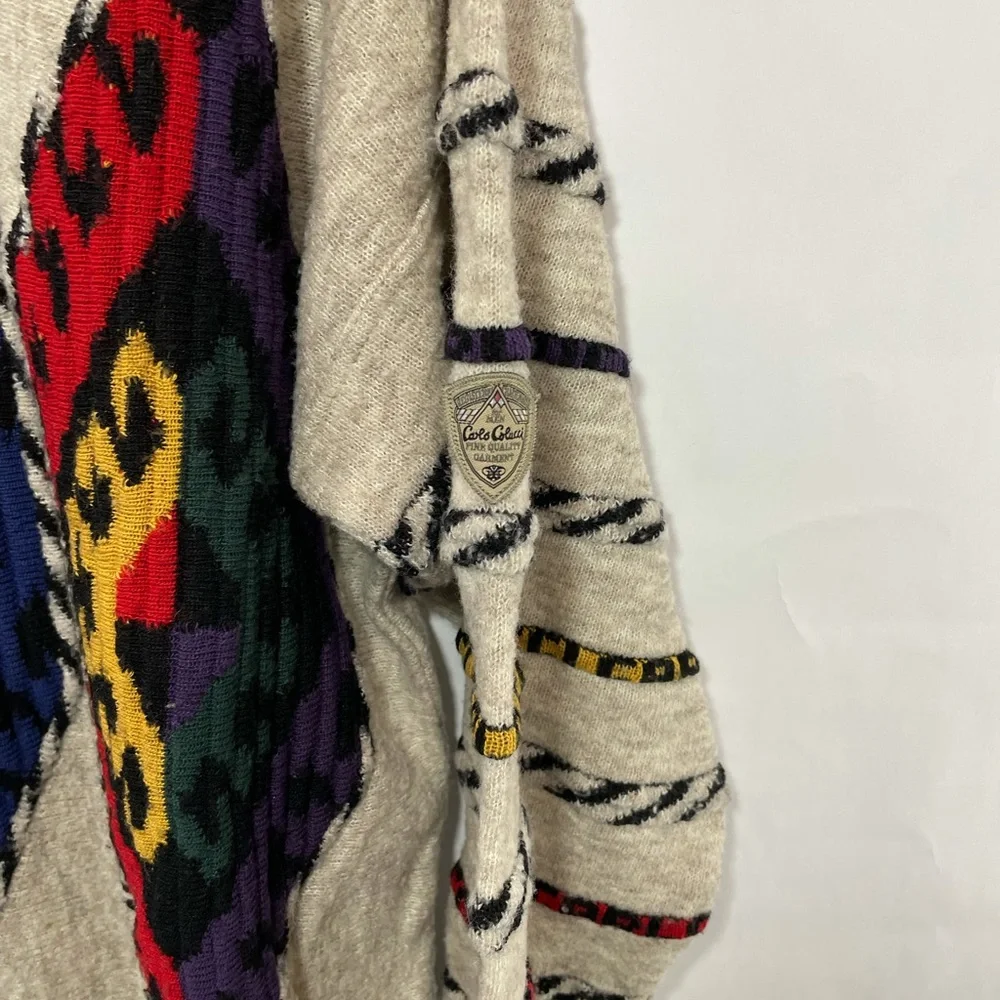 Vintage colo colucci knit wool men’s coogie inspired thick crew sweater pullover - Picture 6 of 12